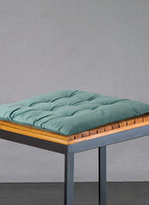 Velvet Slip Free Tufted  Chair Cushion Teal 40x40cm - Pack of 2 - Cotton Home