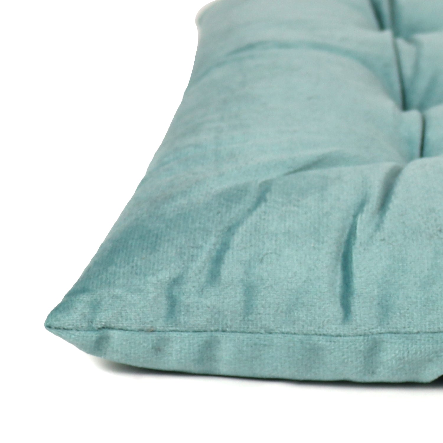 Velvet Slip Free Tufted  Chair Cushion Teal 40x40cm - Pack of 2 - Cotton Home