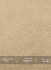 Serenity Velvet Pregnancy Pillow U-Shape Full Body Pillow  With Removable Cover Beige - Cotton Home