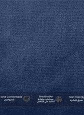 Serenity Velvet Pregnancy Pillow U-Shape Full Body Pillow  With Removable Cover Navy Blue - Cotton Home