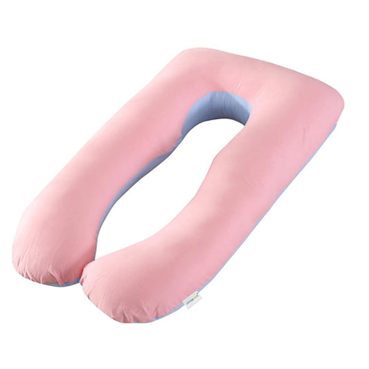 Four Seasons Dual Pregnancy Pillow U Shaped Full Body Maternity Pillow 80x130cm Pink and Blue - Cotton Home