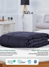 Premium Cotton Weighted Blanket with Glass Beed 6.8kg 150cm x 200cm Grey