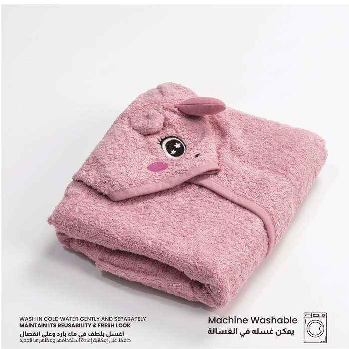 Puddle Kids Cotton Bathrobe with Hood, Tie Belt & Pockets -  Star Unicorn