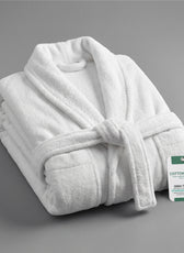 Velour Premium White Soft Cotton Bathrobe Thick & Absorbent