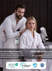 Velour Premium White Soft Cotton Bathrobe Thick & Absorbent