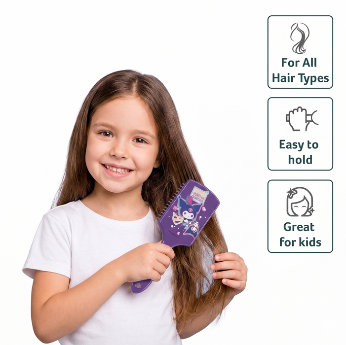 Kuromi Hair Accessories Set Pack of 3 hair Brush and scrunchies set