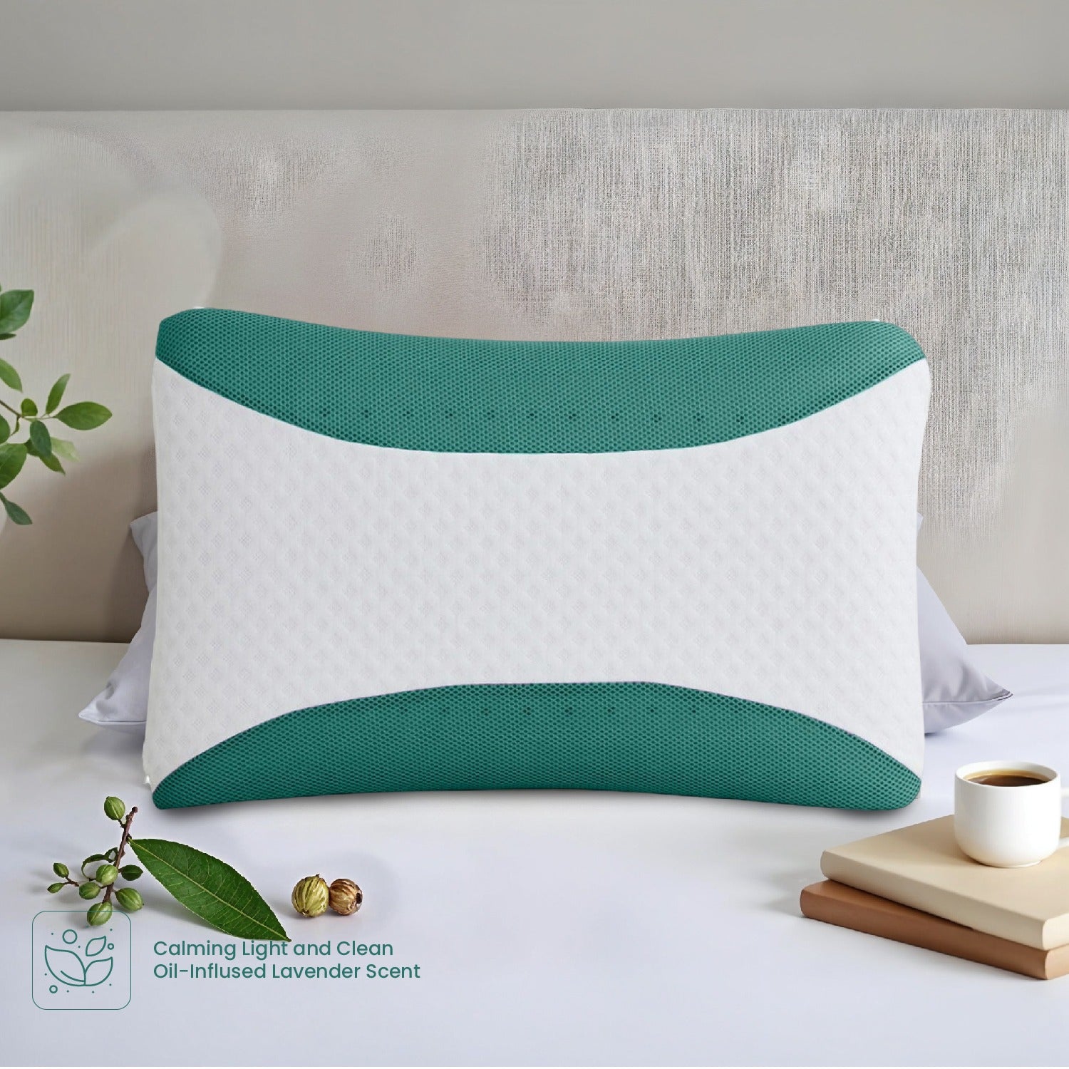 Aroma Eucalyptus Infused Ergonomic Memory Foam Pillow - Cotton Home