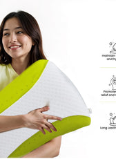 Aroma Aloe Vera Infused Ergonomic Memory Foam Pillow - Cotton Home