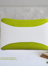 Aroma Aloe Vera Infused Ergonomic Memory Foam Pillow - Cotton Home
