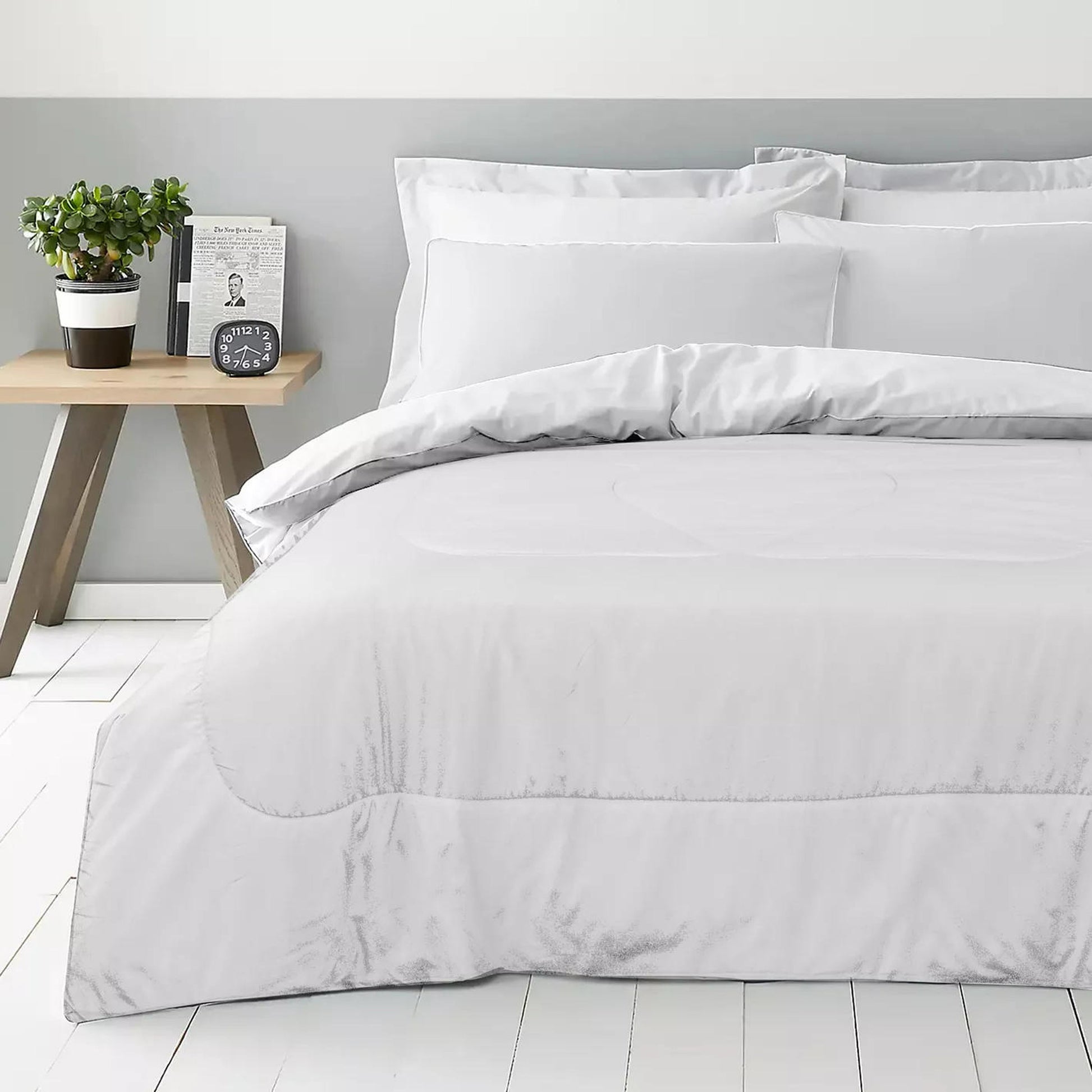 Premium White 220x240cm All Season High quality Super Soft Comforter 1 Piece - Cotton Home