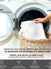 Stripe Fitted Sheet Set Double 120x200+25cm with Pillowcases  White