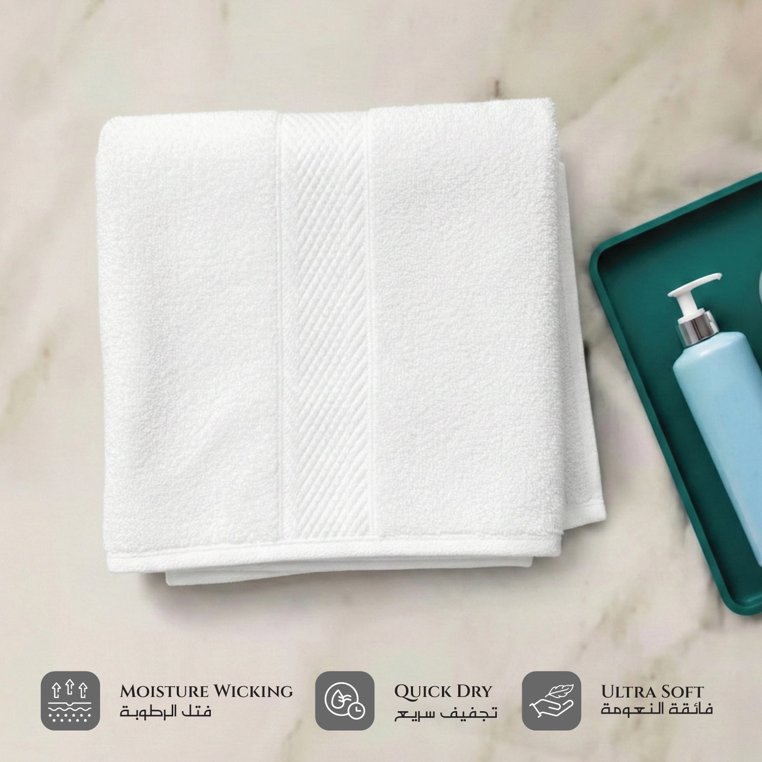 Cotton Face Towel 30x30 CM 12 Piece Set-Soft Feel, Quick Dry, Highly Absorbent Durable Towels