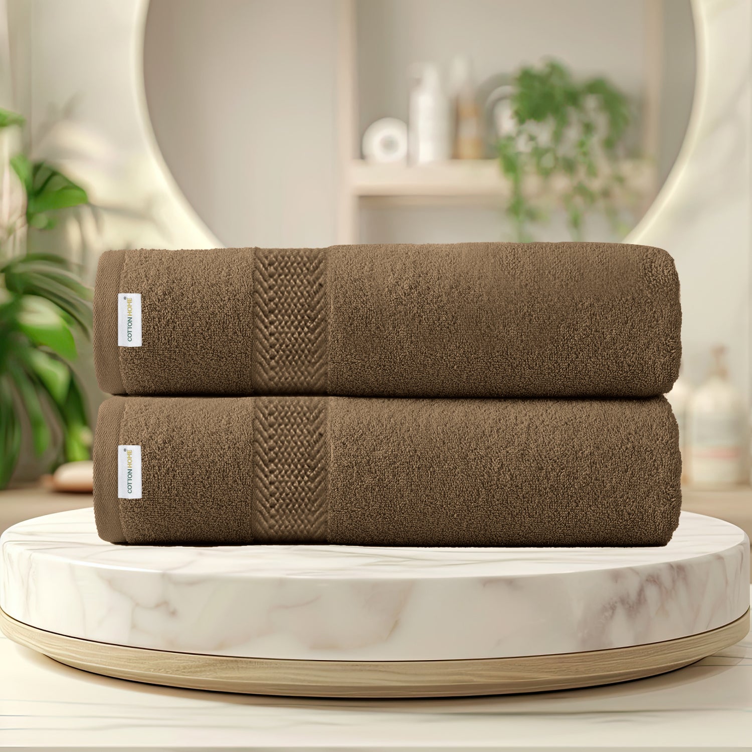 Cotton Bath Towel Pack of 2 Soft Feel, Quick Dry, Highly Absorbent Durable Towels - Cotton Home