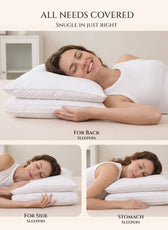 Woofie Premium Cotton Pillow–Ultra Soft Dual Layer Pillow 50×75+8 cm