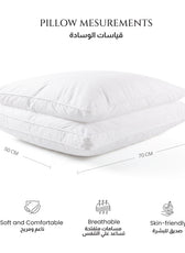 Woofie Premium Cotton Pillow–Ultra Soft Dual Layer Pillow 50×75+8 cm