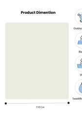 Ultra-Soft Embossed Baby Blanket – Lightweight, Cozy & Plush 140x110cm, Yellow