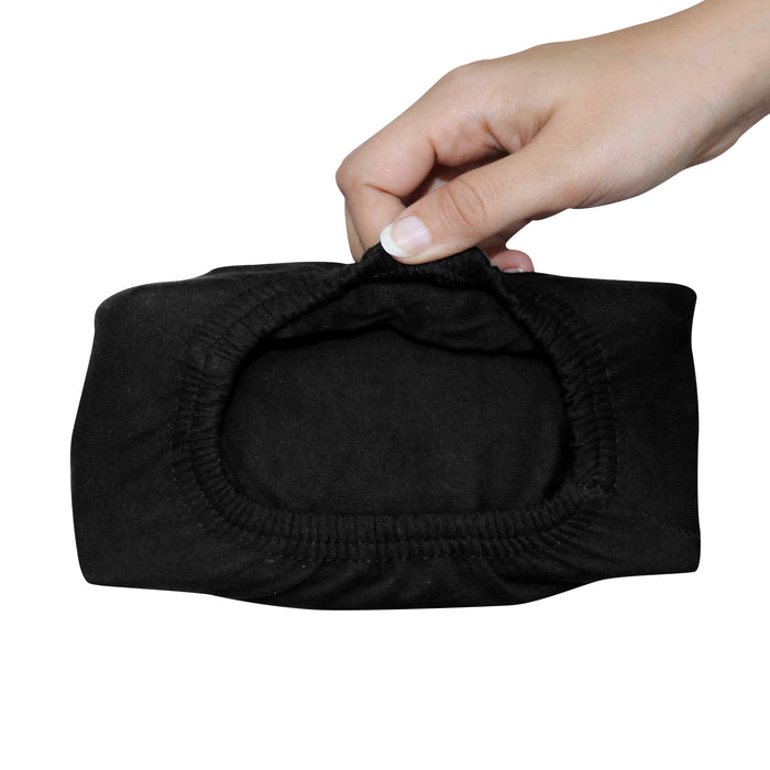 High Quality Black Cotton Jersey Twin 3 Piece Fitted Sheet Set 160x200+30cm with Deep Pockets and 2 Pillow Case - Cotton Home