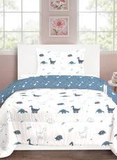 Premium Cotton 3PC Bedding Set Kids Comforter Set 135x220cm Dino