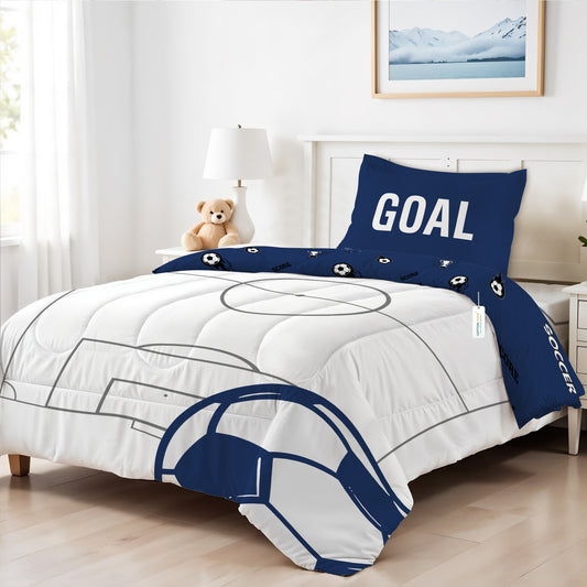 Premium Cotton 3PC Bedding Set Kids Comforter Set 135x220cm Goal