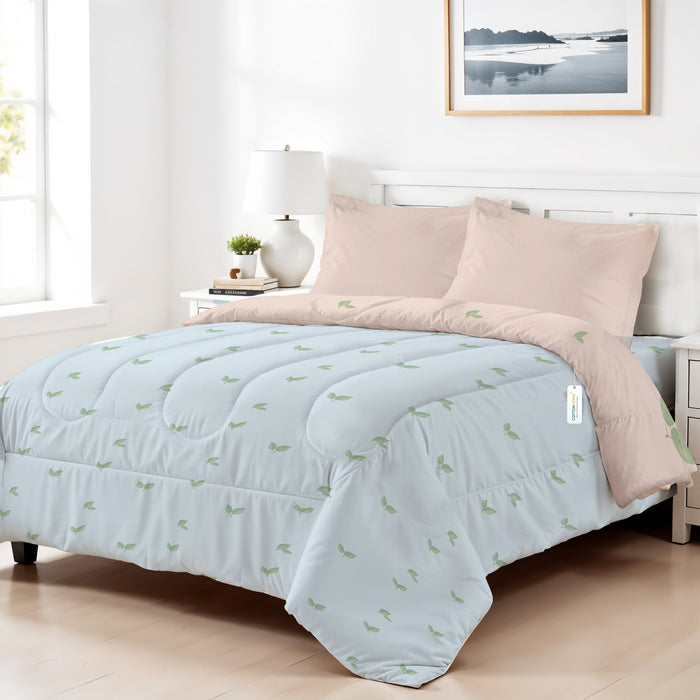 Back to School Essentials 4PC Premium Cotton Kids Bedding & Free Pencil Set Tropical