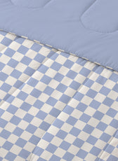 Premium Cotton 4PC Bedding Set Kids Comforter Set 160x220cm Blue Blocks