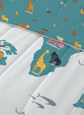 Premium Premium Cotton 3PC Bedding Set Kids Comforter Set 135x220cm Adventure Atlas