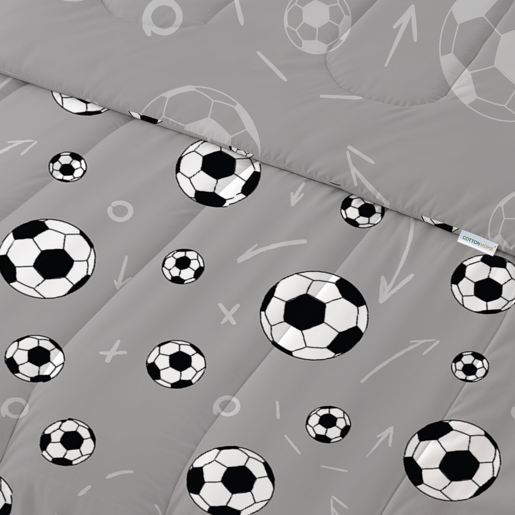 Premium Cotton 4PC Bedding Set Kids Comforter Set 160x220cm Soccer