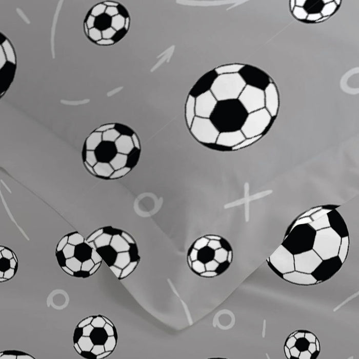 Back to School Essentials 4PC Premium Cotton Kids Bedding & Free Pencil Set Football