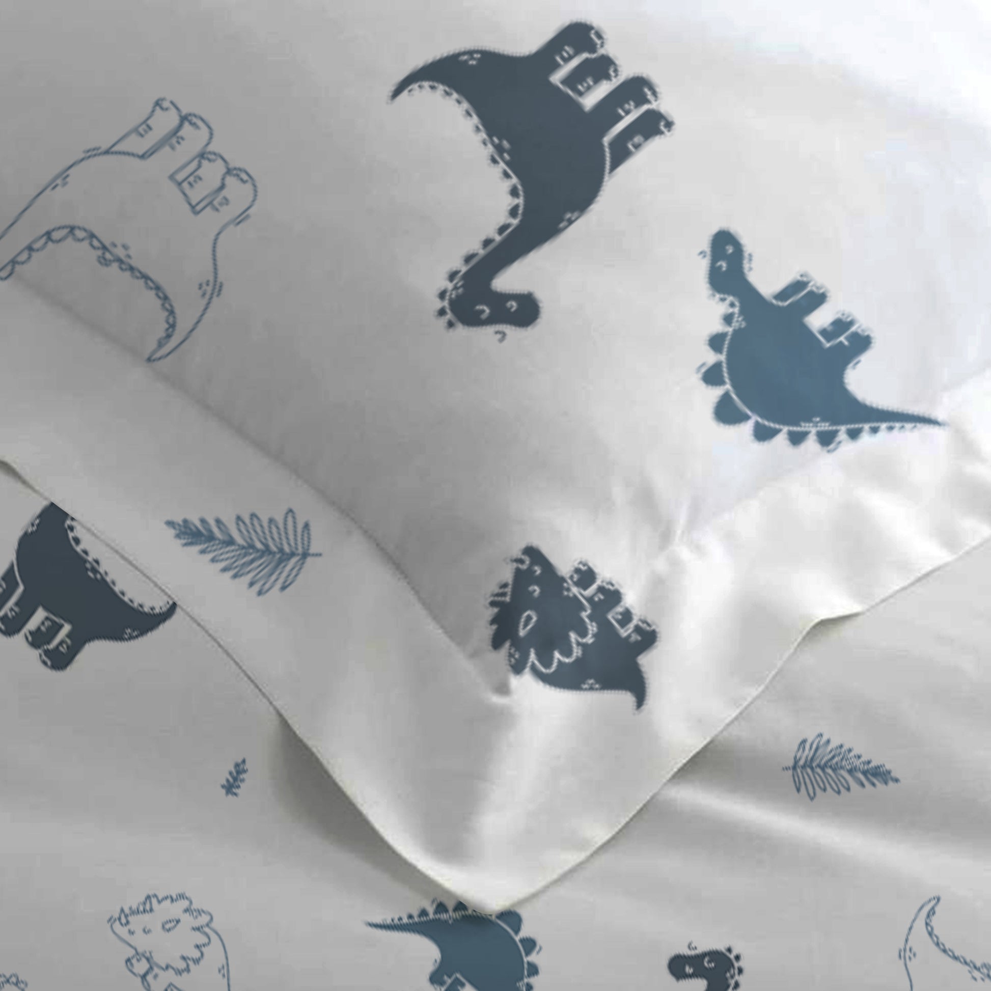 Premium Cotton 3PC Bedding Set Kids Comforter Set 135x220cm Dino