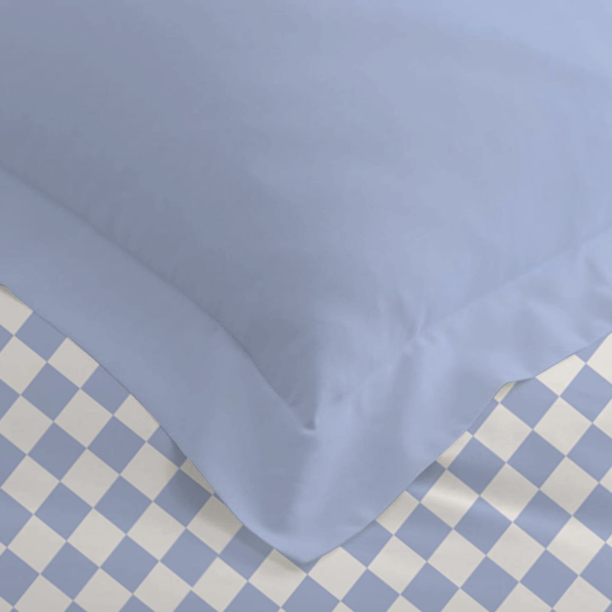 Premium Cotton 4PC Bedding Set Kids Comforter Set 160x220cm Blue Blocks