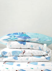 Premium Cotton 3PC Bedding Set Kids Comforter Set 135x220cm Snow Princess
