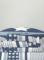 Premium Cotton 3PC Bedding Set Kids Comforter Set 135x220cm Cosmic Lines