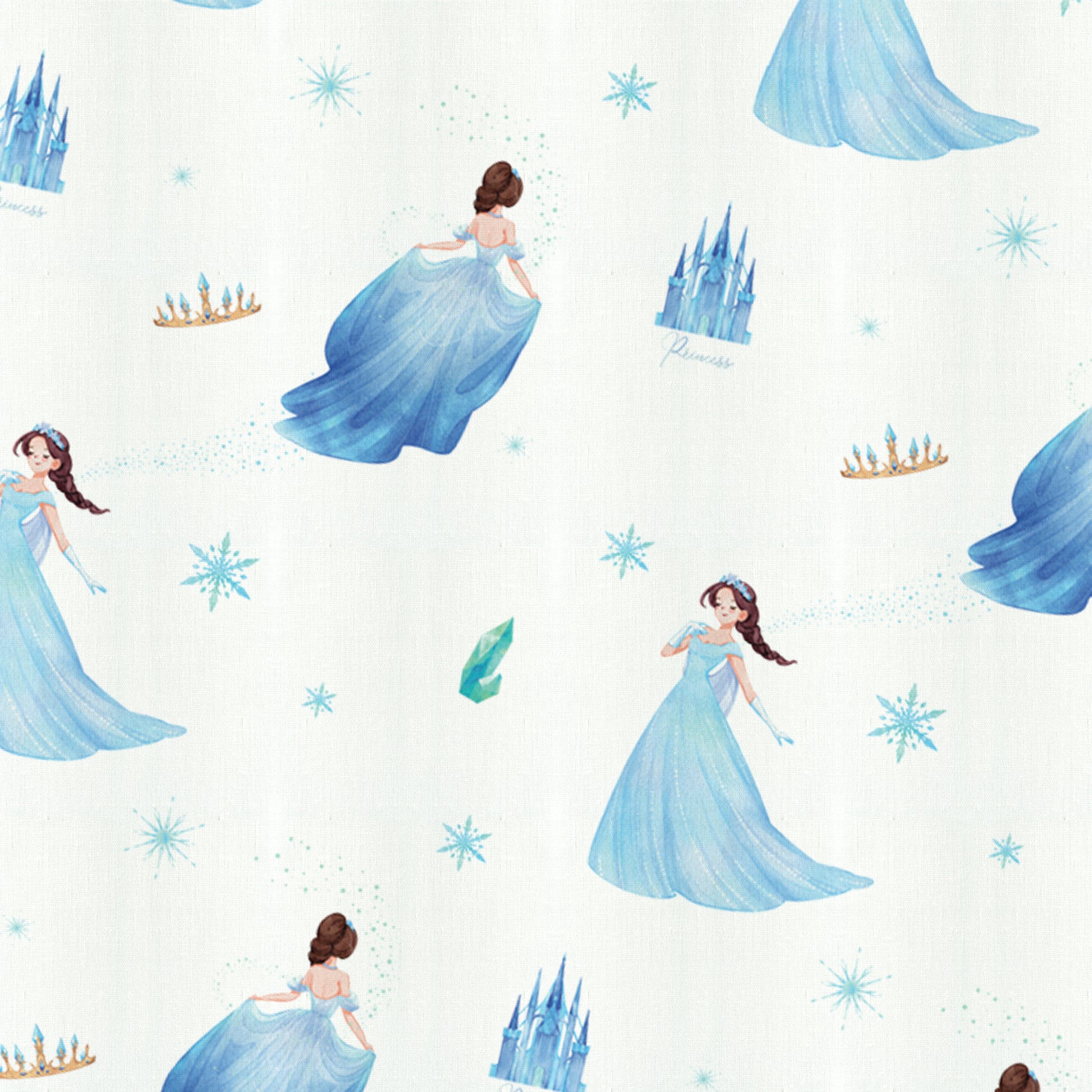 Premium Cotton 3PC Bedding Set Kids Comforter Set 135x220cm Snow Princess