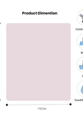 Ultra-Soft Embossed Baby Blanket – Lightweight, Cozy & Plush 140x110cm, Pink