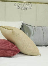 Dormella 2-in-1 Cushion with Blanket 40x40cm Cushion with 160x220cm Blanket Brown