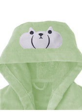 Polar Bear Embroidered Baby Bathrobe with Hood