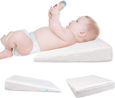 Smooth Wedge Memory Foam Pillow for babies  40x60cm (11x3) White - Cotton Home