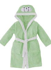 Polar Bear Embroidered Kids Bathrobe with Hood