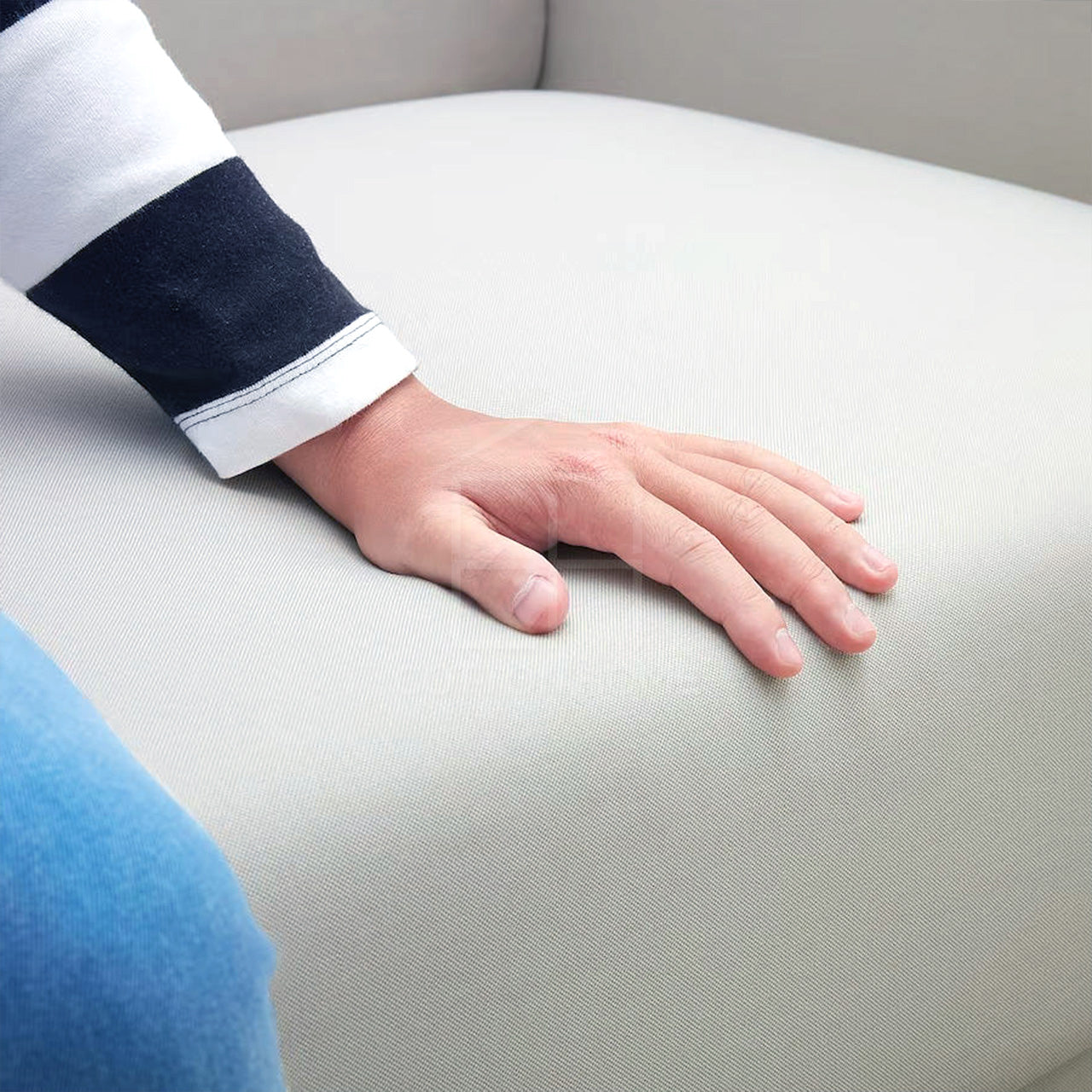 Solcian 3- Seater Chaise Longue Fabric Sofa L145cm x W197cm x H76cm Beige - Cotton Home