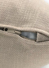 Urbanite 4 Seater Chaise Longue Fabric Sofa L126cm x W328cm x H104cm Beige - Cotton Home