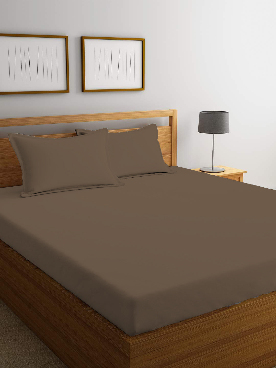 REST 3PCS SET QUEEN FITTED SHEET SUPER SOFT-KHAKI - Cotton Home