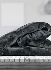 Soft Flannel Blanket Single Size 160x220cm Silver - Cotton Home