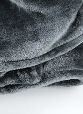 Soft Flannel Blanket Single Size 160x220cm Silver - Cotton Home