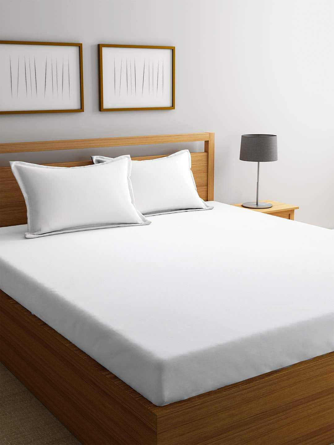 REST 3PCS SET KING FITTED SHEET SUPER SOFT-WHITE - Cotton Home