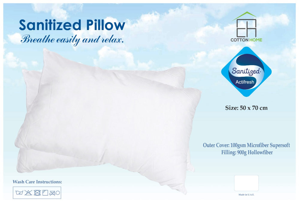 Sanitized pack of 2 Pillow - 50x75cm - Cotton Home