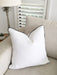 Soft Filled Cushion White with Black Piping-50 x 50 cm - Cotton Home