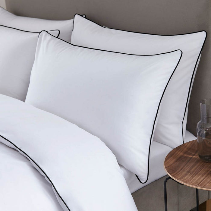Pair of Cloud Pillows Standard White/Black - Cotton Home